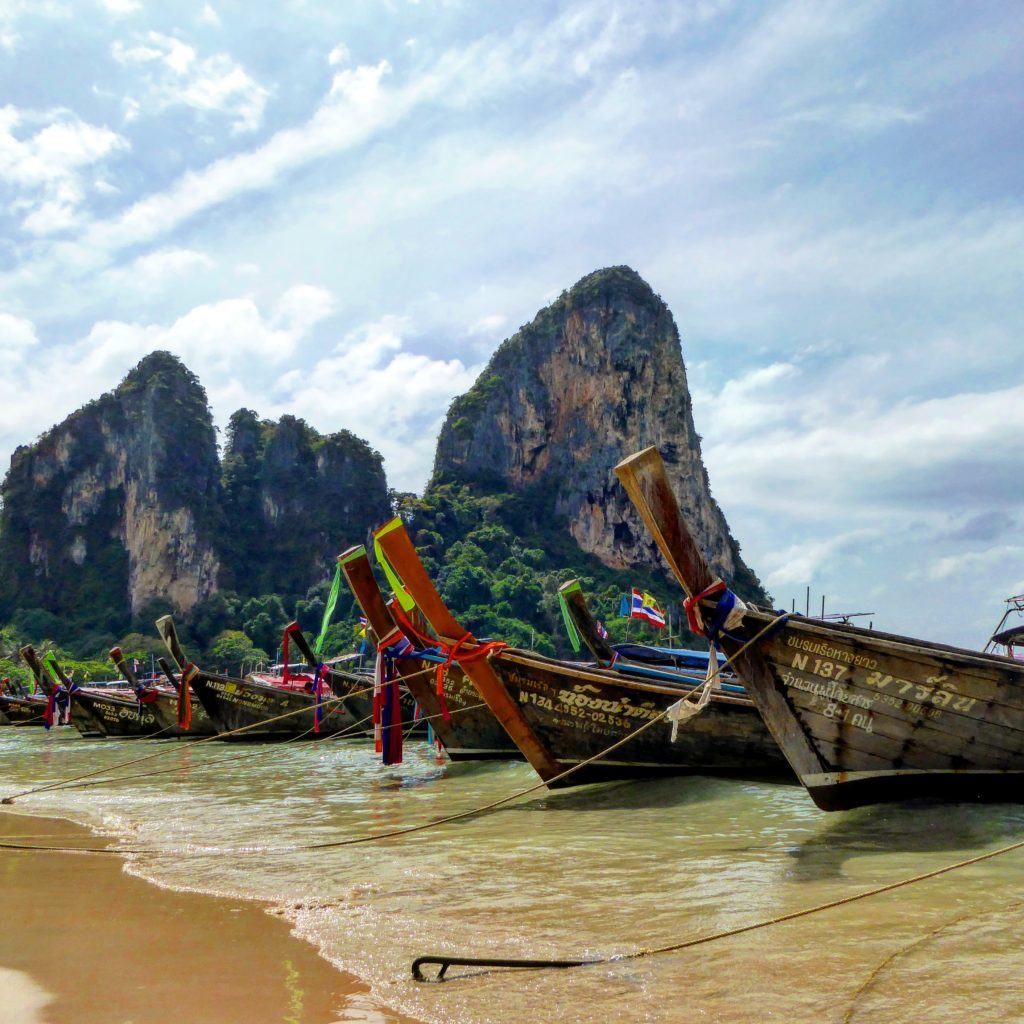 Longtail boats at Railay Beach